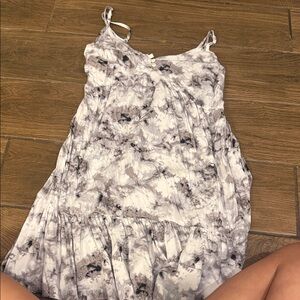 Ultra Flirt Black and White Tie-Dye Dress